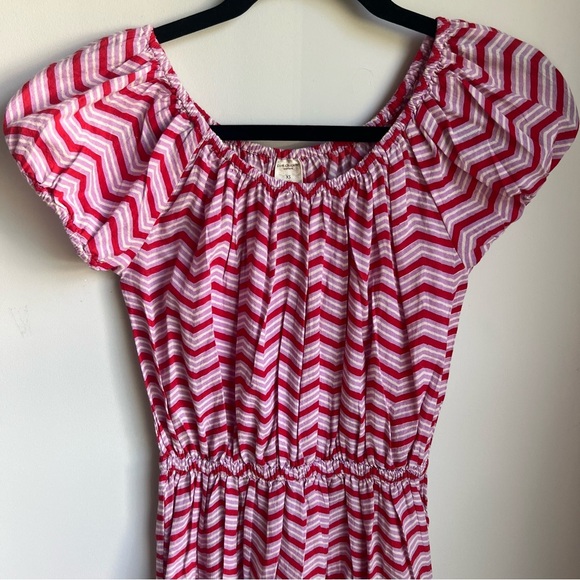 Women’s Pink Chicken Pink and White Puff Sleeve Sundress - XS - Picture 5 of 14